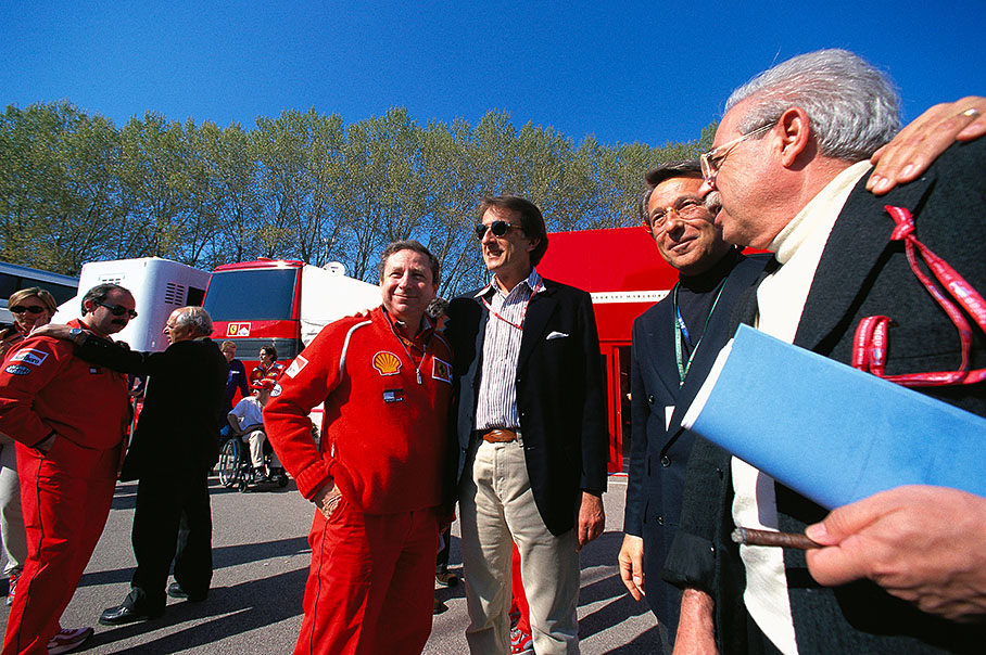 Ferrari F1 team boss Jean Todt with Luca di Montezemolo