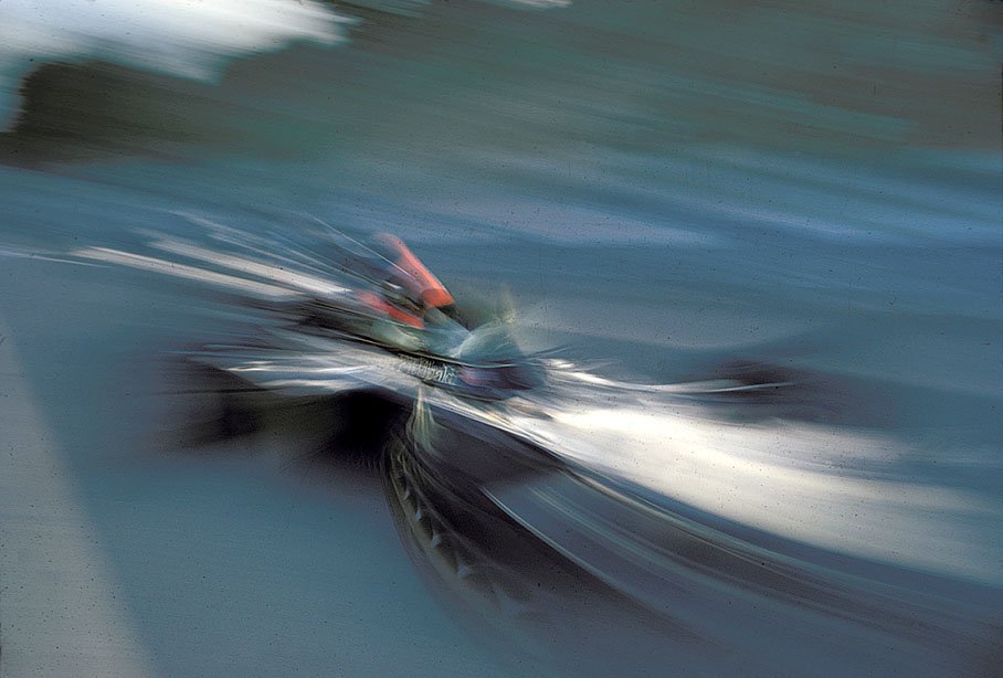 Second placed Emerson Fittipaldi on Lotus-Cosworth 72D, French GP Clermont-Ferrand 1972