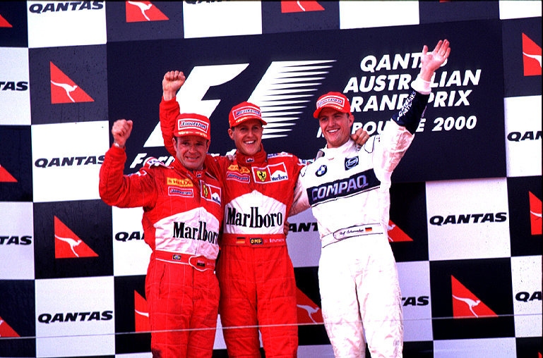 Perfect start into season 2000 with a 1-2 win for Ferrari