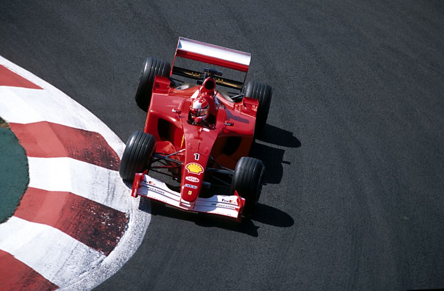 Michael Schumacher in his Ferrari