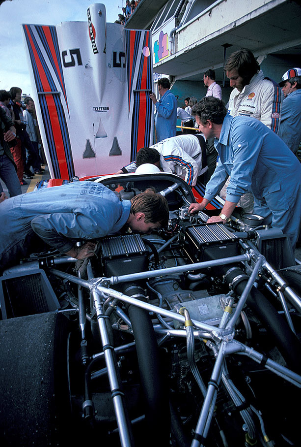 Martini Racing Porsche System's Porsche 936/78 (Type-935 2.1L Turbo Flat-6) #5 driven by Jacky Ickx, Henri Pescarolo and Jochen Mass