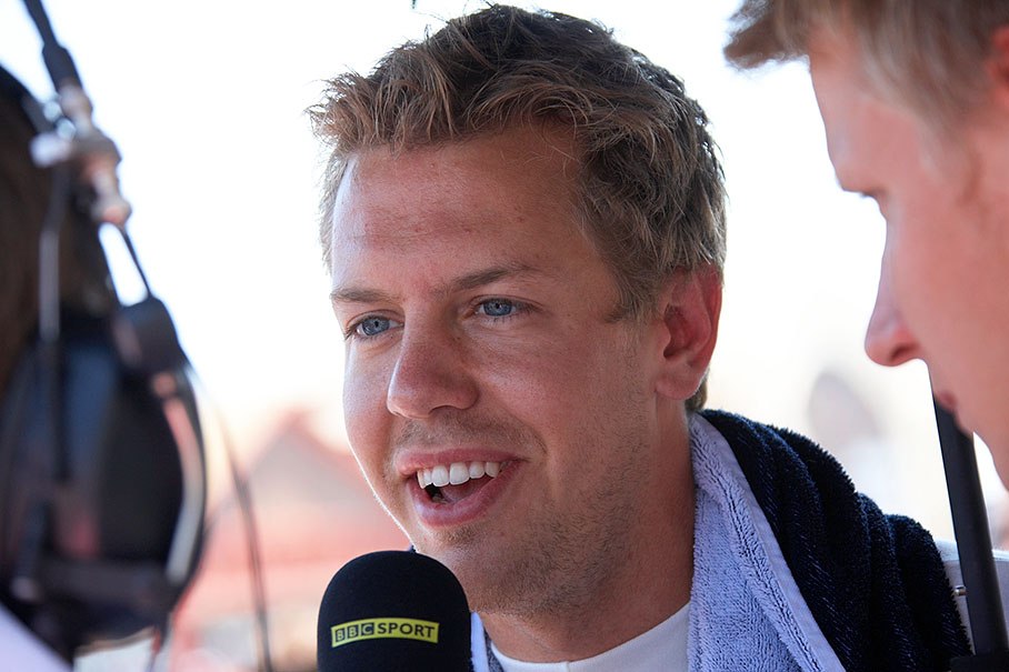 A confident Sebastian Vettel before the race