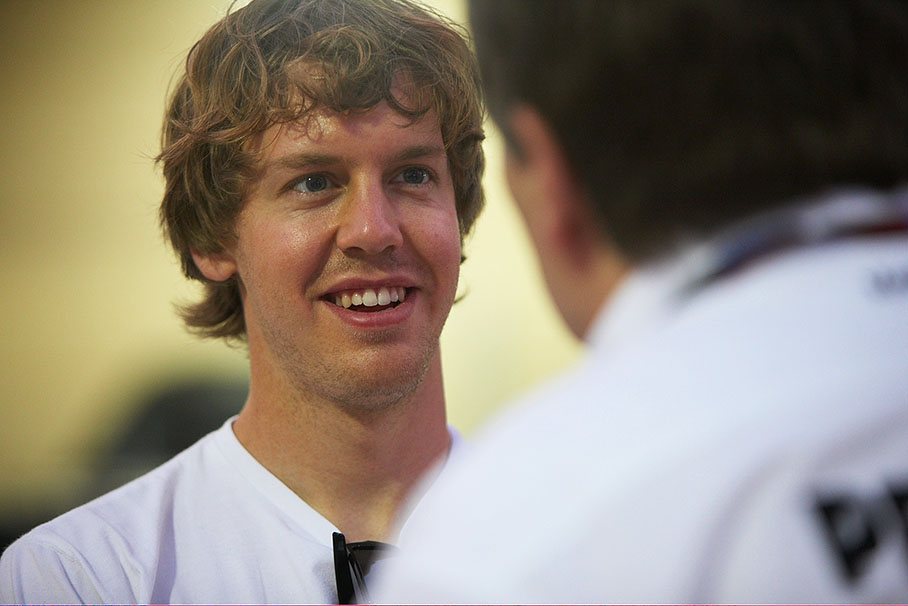 Sebastian Vettel and Mercedes Motorsport director Norbert Haug