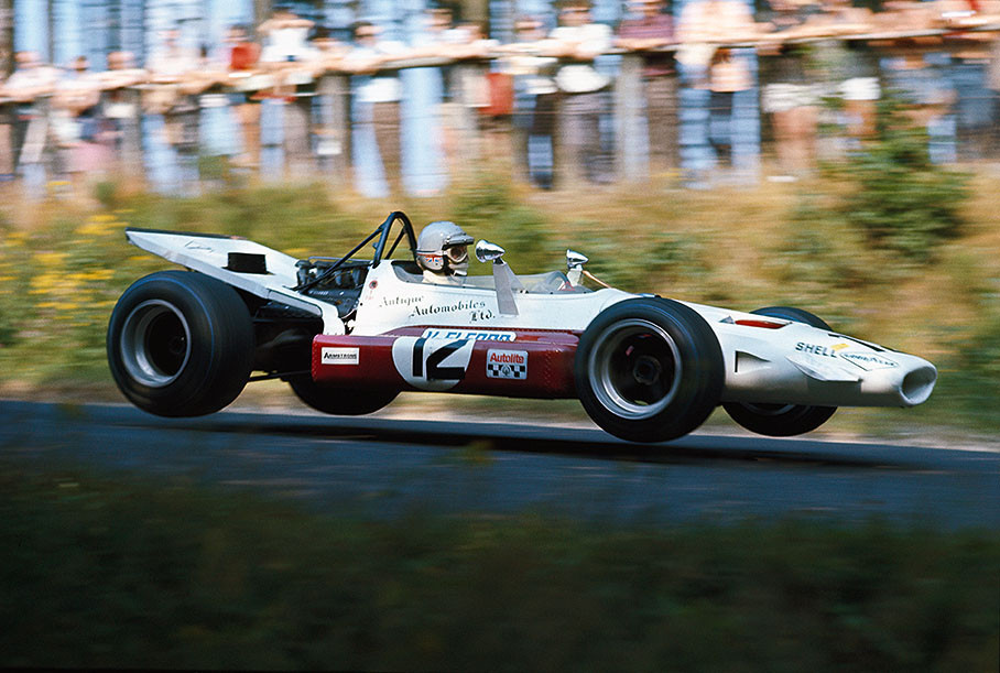 Vic Elford, one of the best allrounders of his time, in a McLaren M7B which was entered only once
