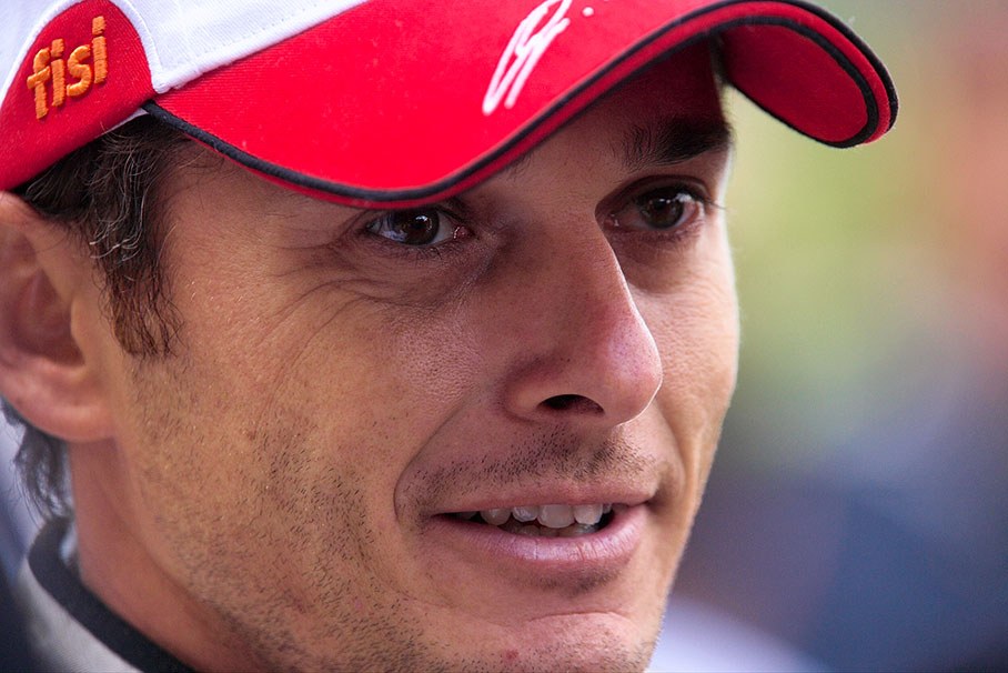 A confident looking Force India driver Giancarlo Fisichella
