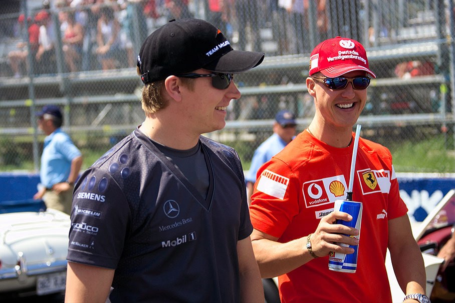 Michael Schumacher and Kimi Raikkonen