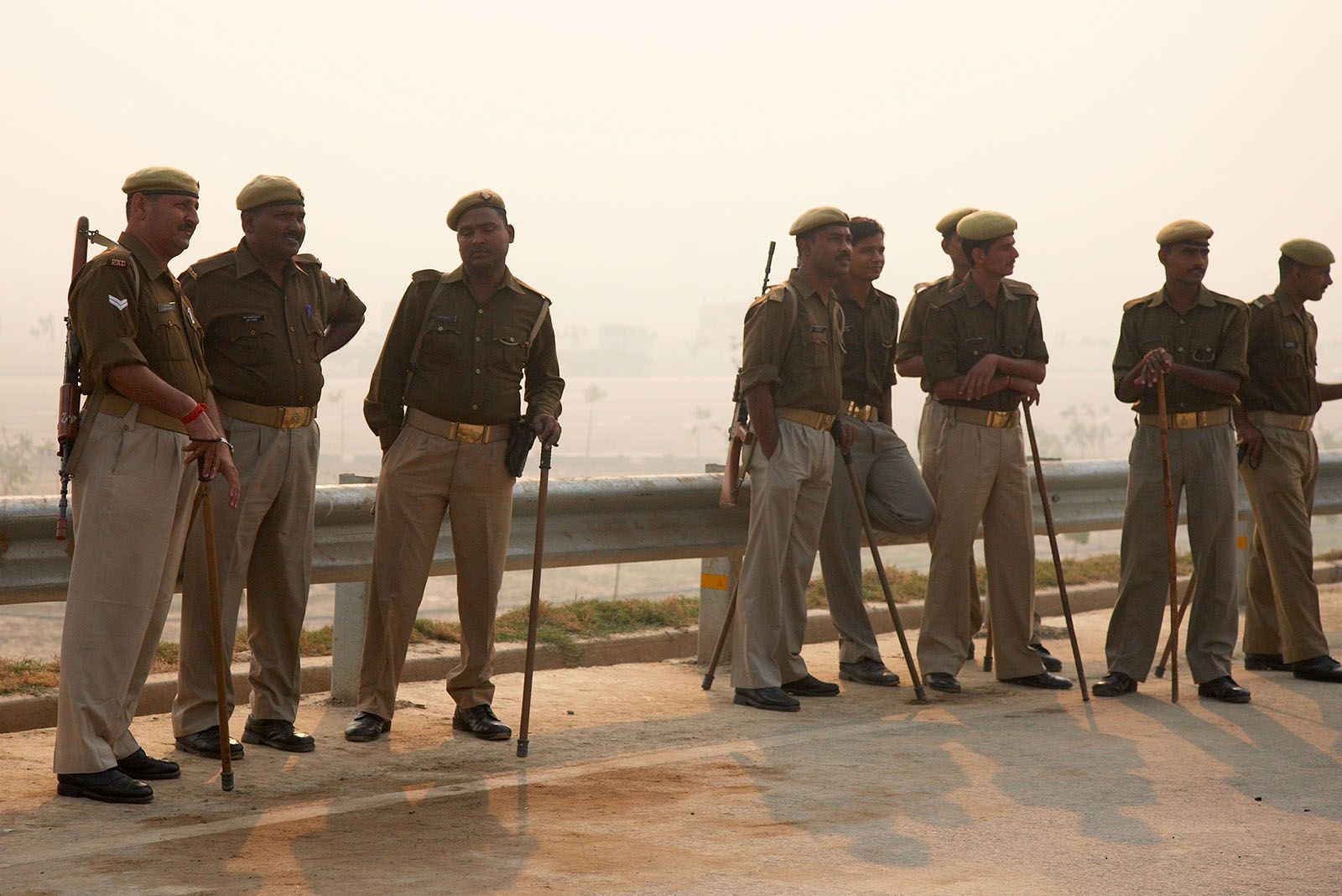 Security controls guard the entrance to the circuit