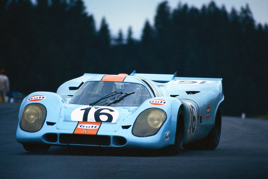 Pedro Rodriguez in his Porsche 917.