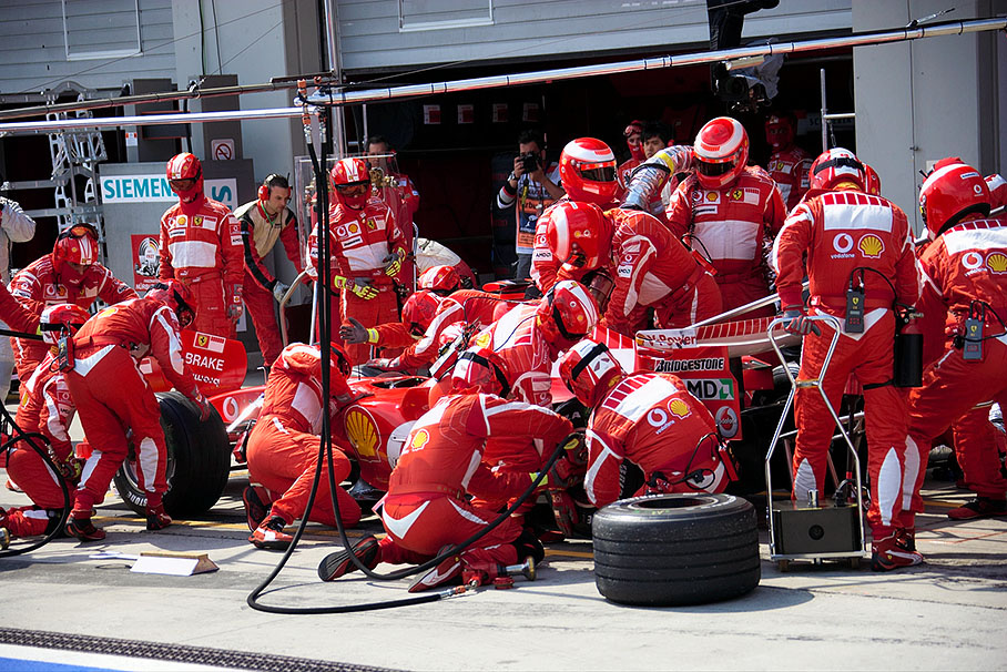 Michael Schumacher pit stop