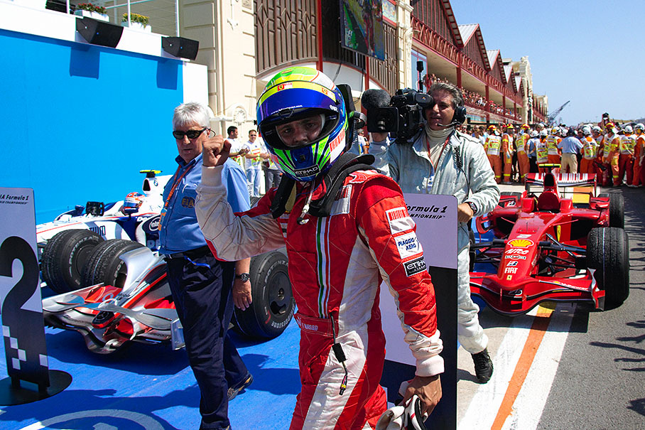 Race winner Massa enjoys his victory