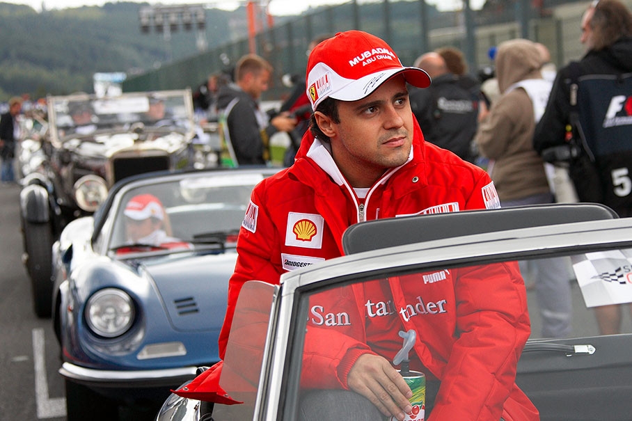A thoughtful Felipe Massa during drivers parade