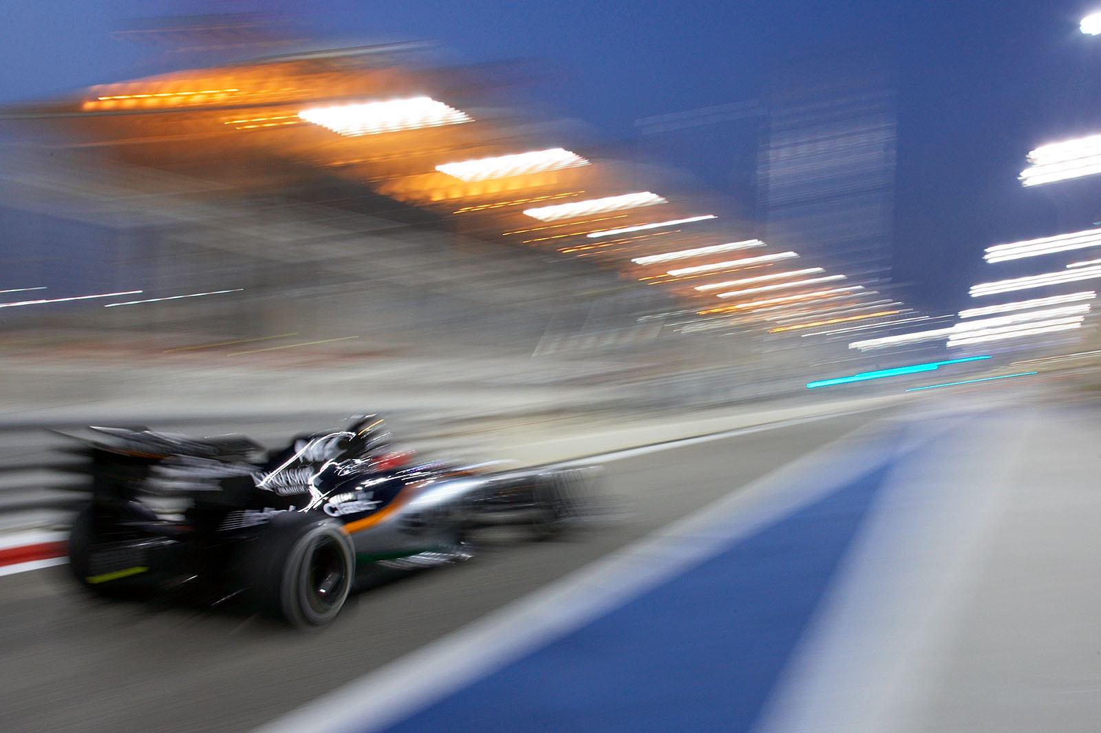 Nico Hulkenberg, Force India-Mercedes, driving back into the pits