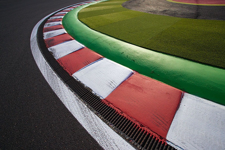 Colorful new chicane before start/finish straight