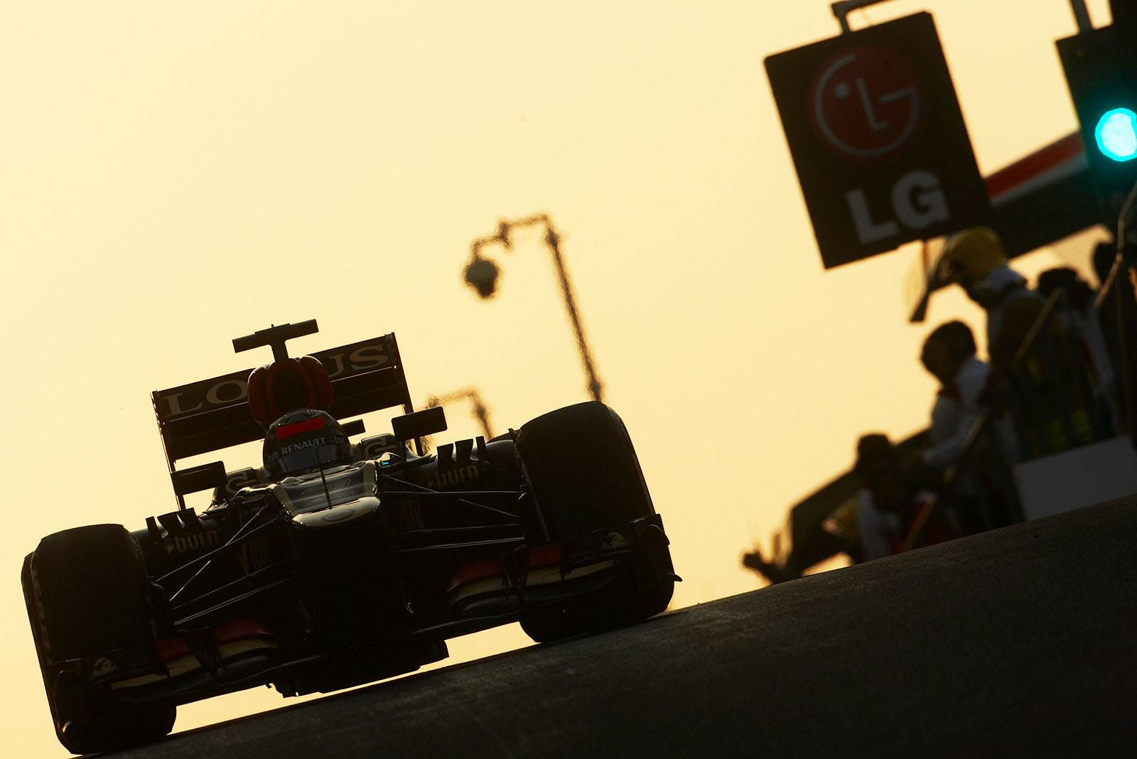 Kimi Raikkonen, Lotus-Renault, at Saturday's qualifying session