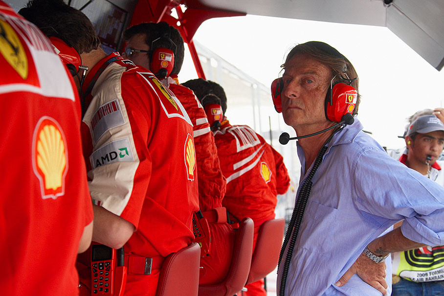 Loca Cordero di Montezemolo at Ferrari's pit wall command center