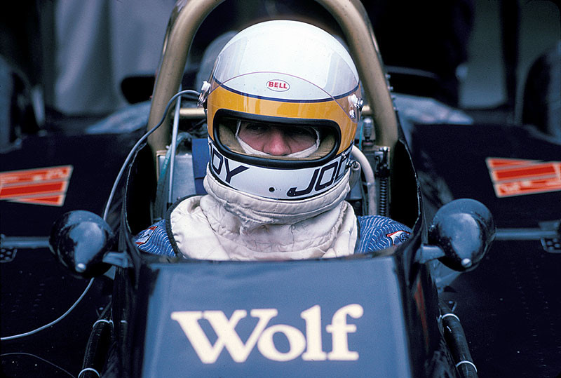 Jody Scheckter on Wolf-Cosworth, British GP Brands Hatch 1978