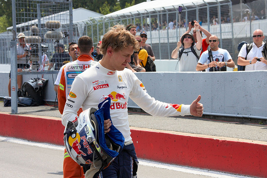 Sebastian Vettel seems to appreciate his fourth place