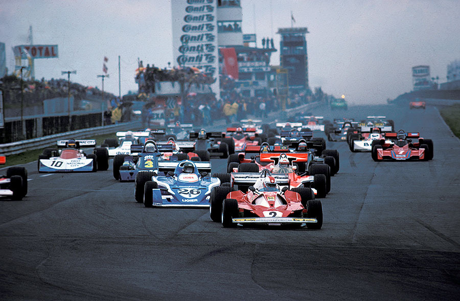 Clay Regazzoni on Ferrari 312T2 starts from fifth grid place at the 1976 German GP