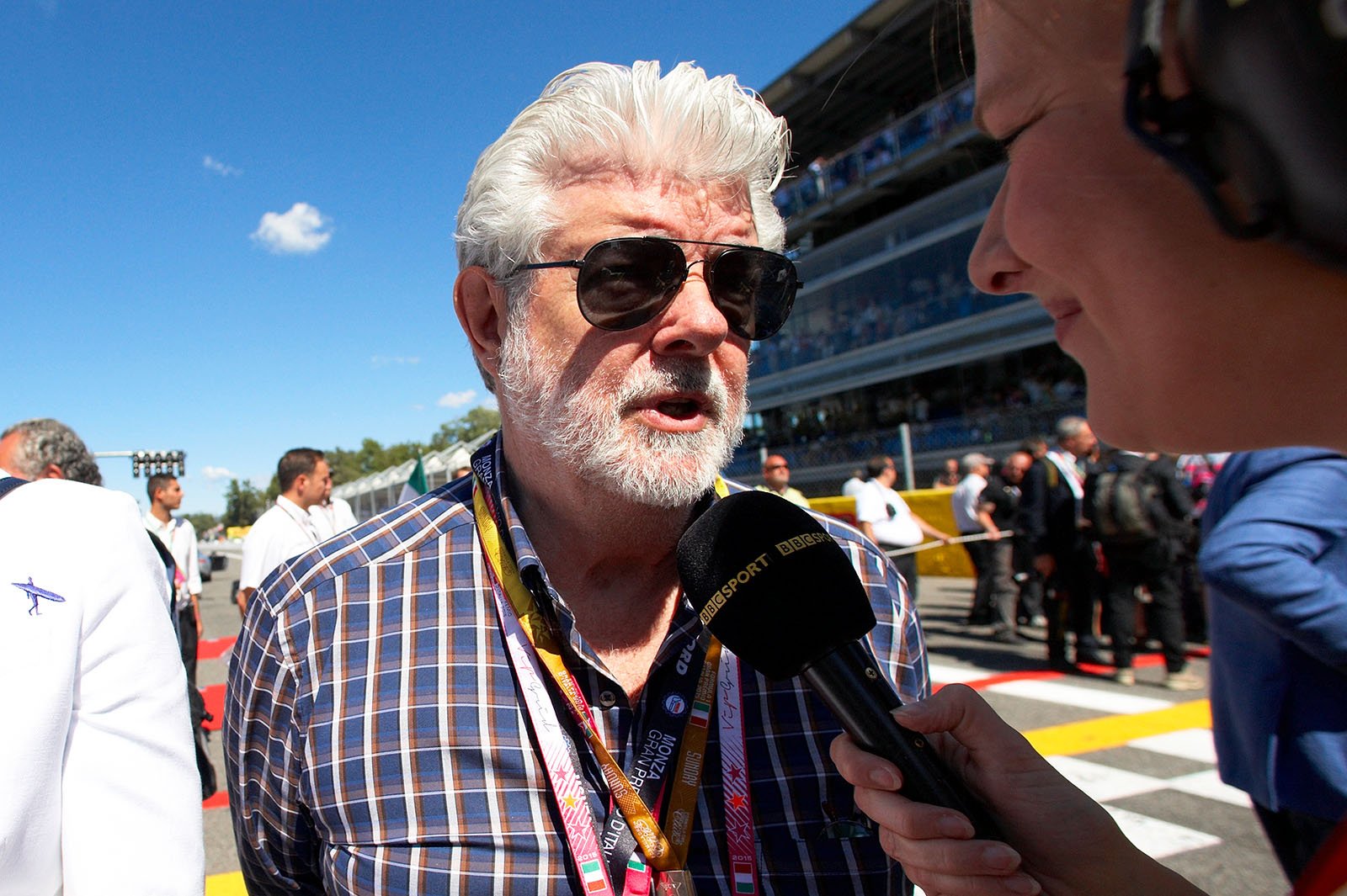 George Lucas, creator of the Star Wars saga, on the grid