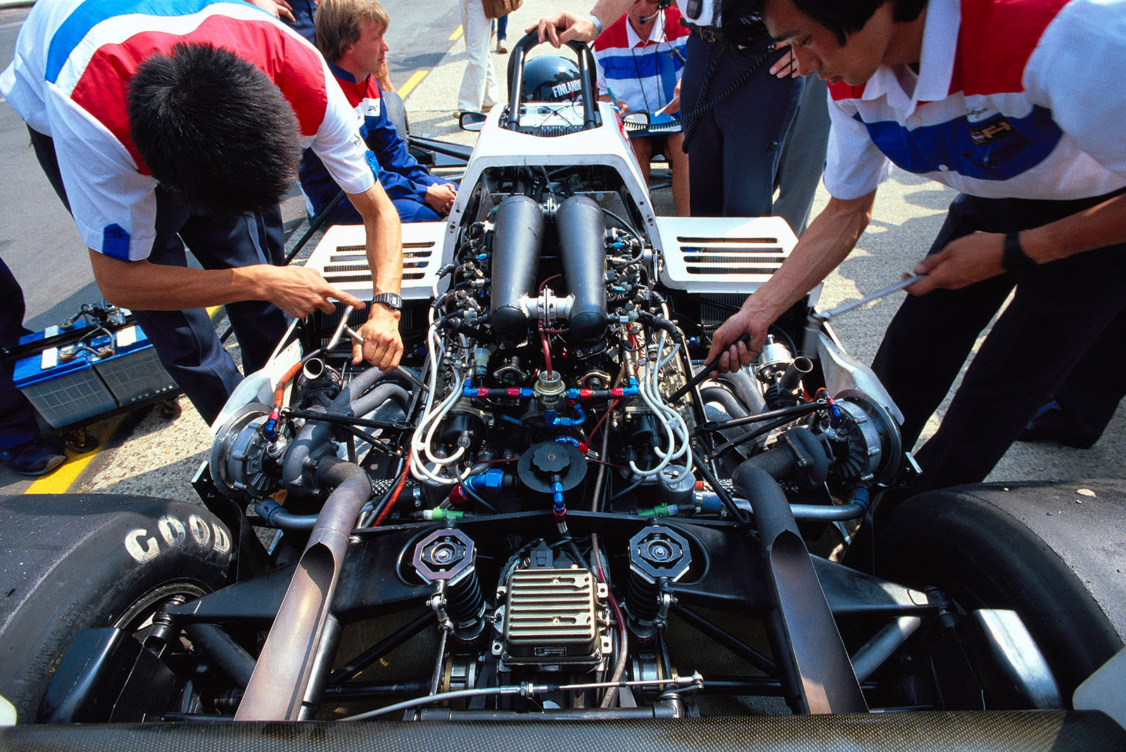 The Spirit 201C makes it's debut during the British Grand Prix at Silverstone, 1983. Is is powered by a V6 Honda turbocharged engine and driven by Swede Stefan Johansson.