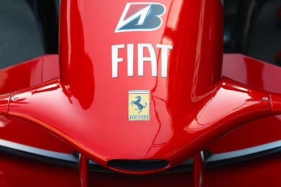 A Ferrari nose cone tip