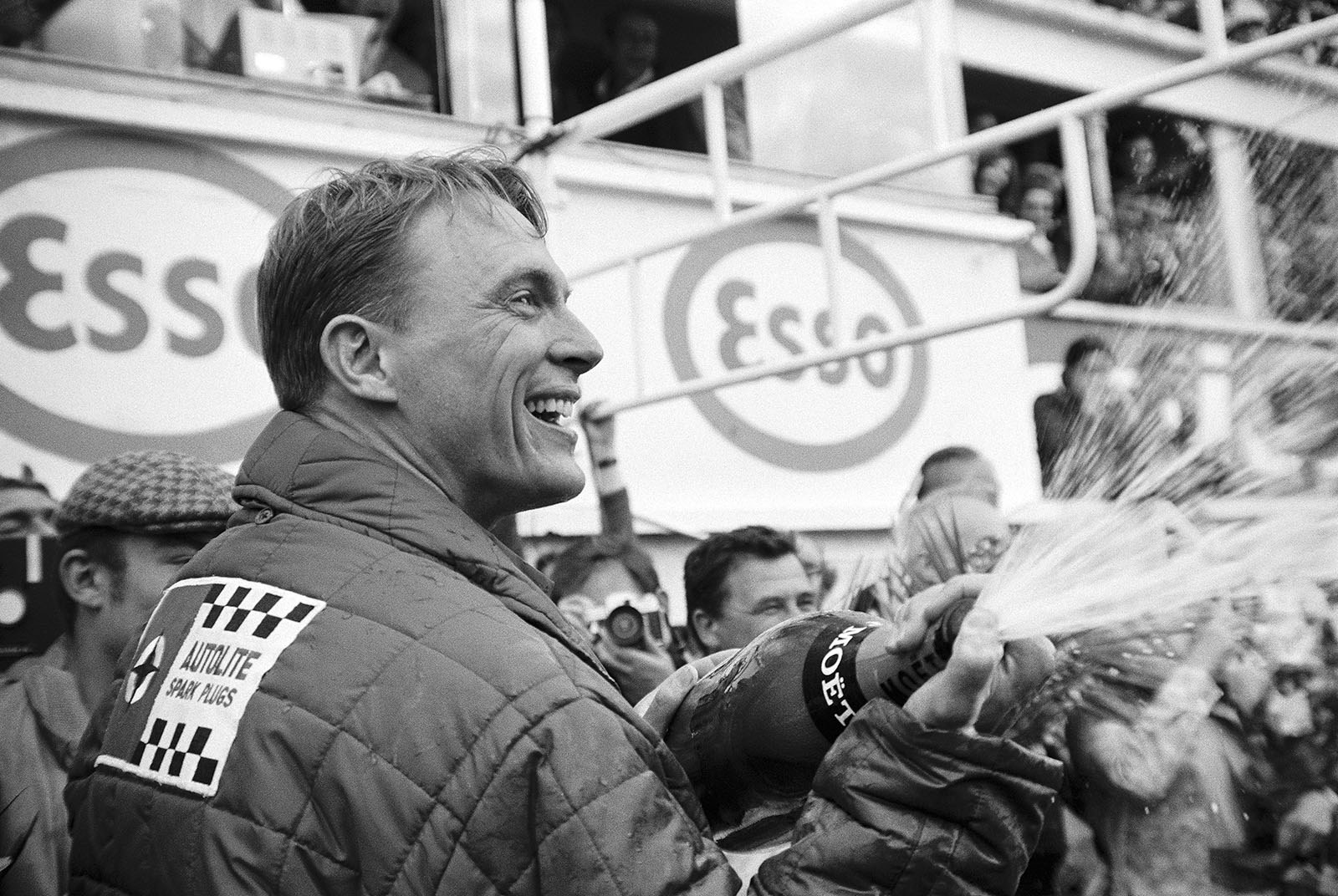 The delighted winner Dan Gurney